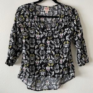 Lowered! 💥 Target Black with Flowers Blouse